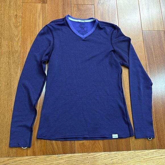 Patagonia Women's Capilene 2 Lightweight Polartec Top Purple Striped size M - Picture 1 of 8